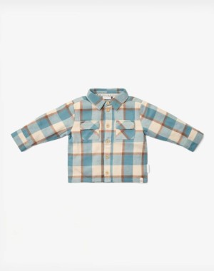 Little Dutch Πουκάμισο μακρυμάνικο Stone Blue Check