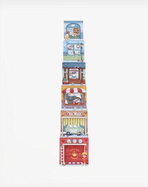 Little Dutch Πυραμίδα ταξινόμησης με αυτοκινητάκια FSC