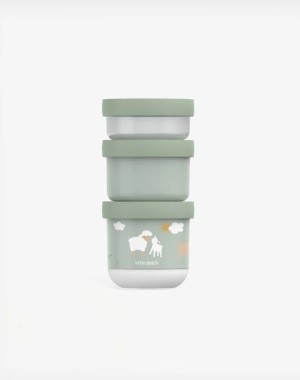 Little Dutch Σετ 3 στοιβαζόμενα δοχεία φαγητού Mio Little Farm
