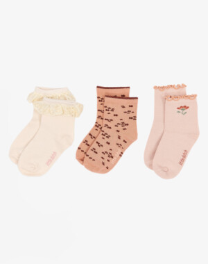 LITTLE DUTCH. Σετ 3 ζευγάρια κάλτσες Safari Friends Girl Multi