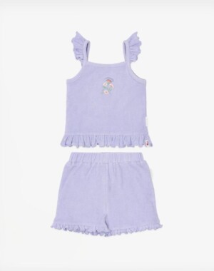 Little Dutch Σετ μπλουζάκι και κοντό παντελονάκι Dreamy Purple
