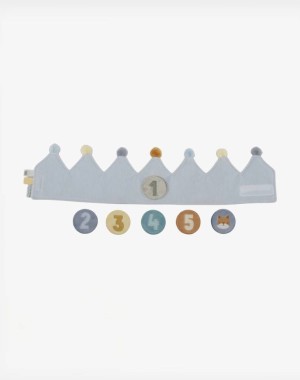 Little Dutch Στέμμα γενεθλίων με αριθμούς Μπλε