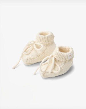 Little Dutch Βρεφικά μποτάκια αγκαλιάς Off White No2 62/74 (2-9 μηνών)