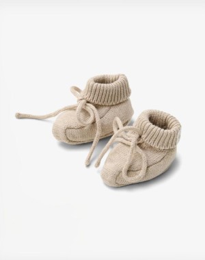 Little Dutch Βρεφικά μποτάκια αγκαλιάς Soft Beige Melee No2 62/74 (2-9 μηνών)