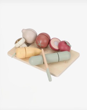 Little Dutch Ξύλινος δίσκος κοπής με λαχανικά FSC