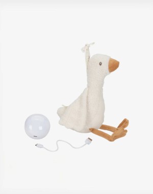 Little Dutch Υφασμάτινη χήνα με φωτισμό, λευκούς ήχους & μουσική - επαναφορτιζόμενη