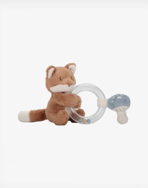 Little Dutch Υφασμάτινη κουδουνίστρα αλεπού με κρίκο Forest Friends GRS