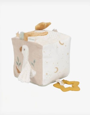 Little Dutch Υφασμάτινος κύβος δραστηριοτήτων Newborn Naturals GRS