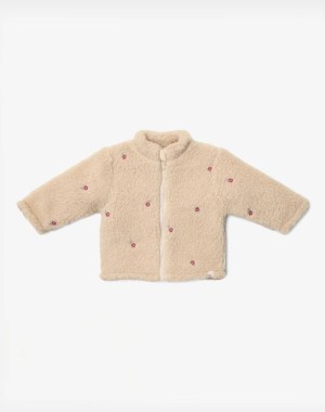 Little Dutch Ζακέτα teddy με κέντημα Sand