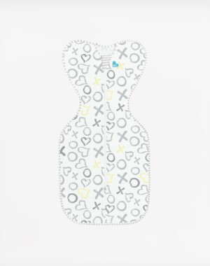 Love to Dream Υπνόσακος Swaddle UP Bamboo Original 0.2tog – White Kisses Limited Edition για μωρά 3.5 - 6 kg
