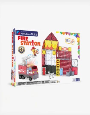 Magna-Tiles Μαγνητικό Παιχνίδι 50 κομματιών Fire Station