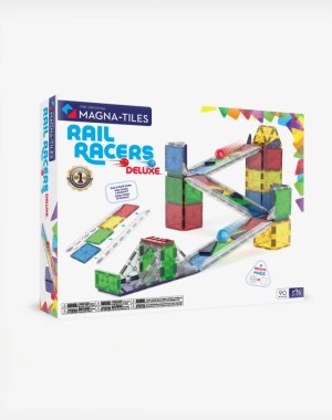 Magna-Tiles Μαγνητικό Παιχνίδι 90 κομματιών Rail Racers Deluxe