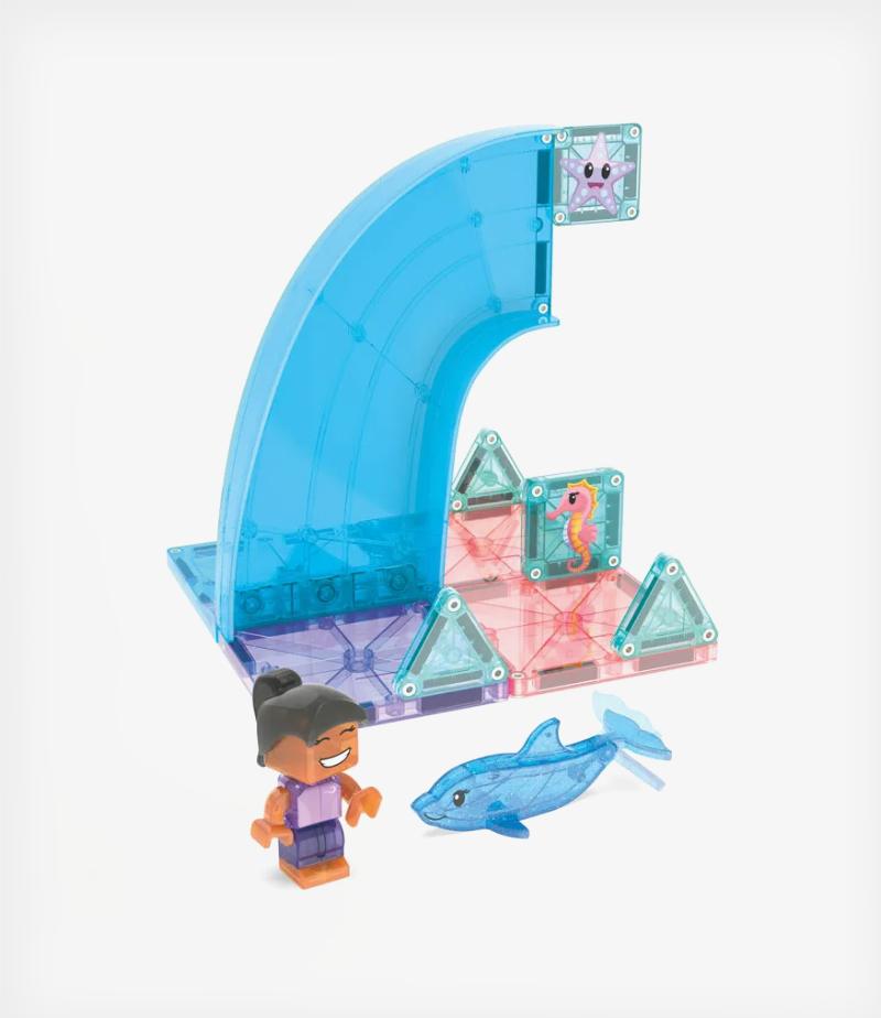 Magna-Tiles Dolphin Bay 13 Τεμάχια – Μαγνητικά Πλακίδια STEM με Δελφίνι (3+ ετών) - Image 3