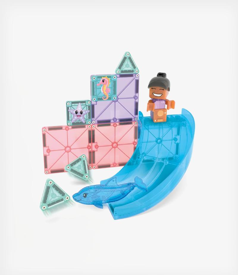 Magna-Tiles Dolphin Bay 13 Τεμάχια – Μαγνητικά Πλακίδια STEM με Δελφίνι (3+ ετών) - Image 4