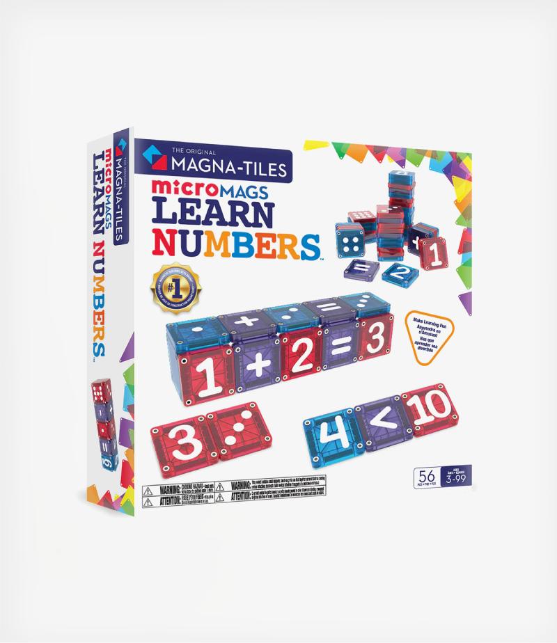 Magna-Tiles Μαγνητικά Πλακίδια microMAGS Learn Numbers 56 Τεμάχια STEM (3+ ετών)