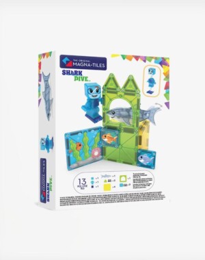 Magna-Tiles Shark Dive 13 Τεμάχια – Μαγνητικά Πλακίδια STEM με Καρχαρία (3+ ετών)