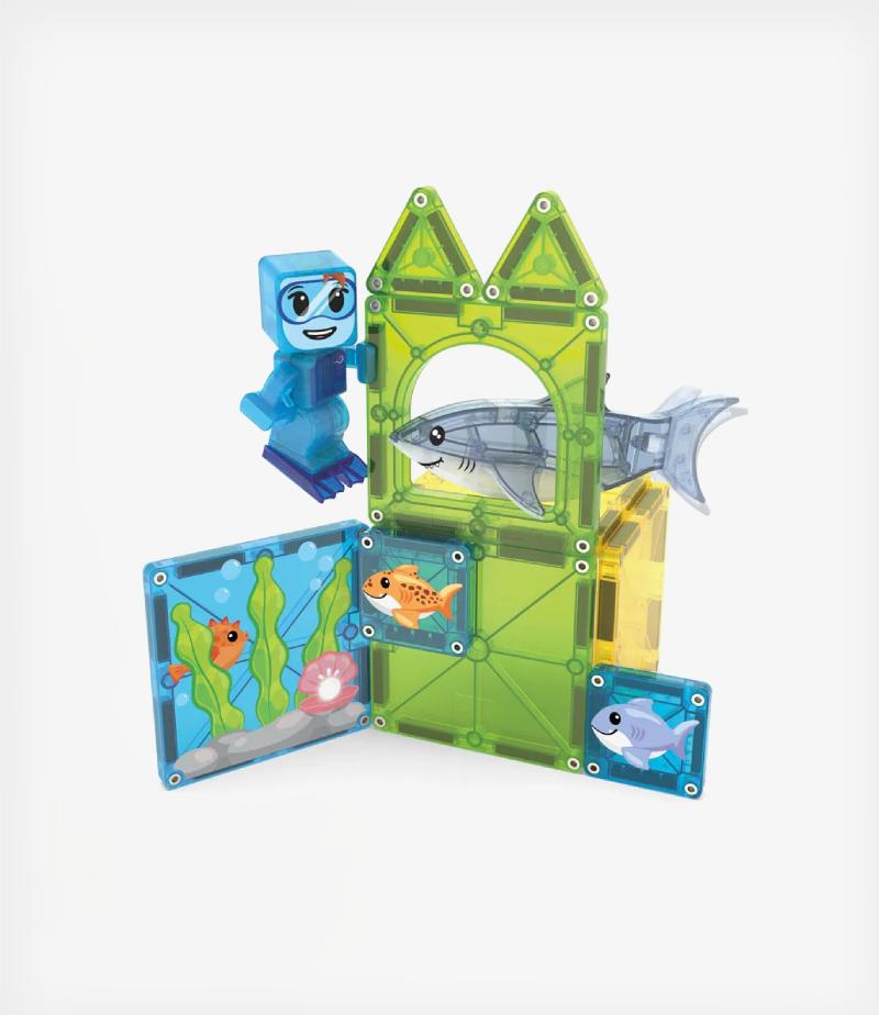 Magna-Tiles Shark Dive 13 Τεμάχια – Μαγνητικά Πλακίδια STEM με Καρχαρία (3+ ετών) - Image 3
