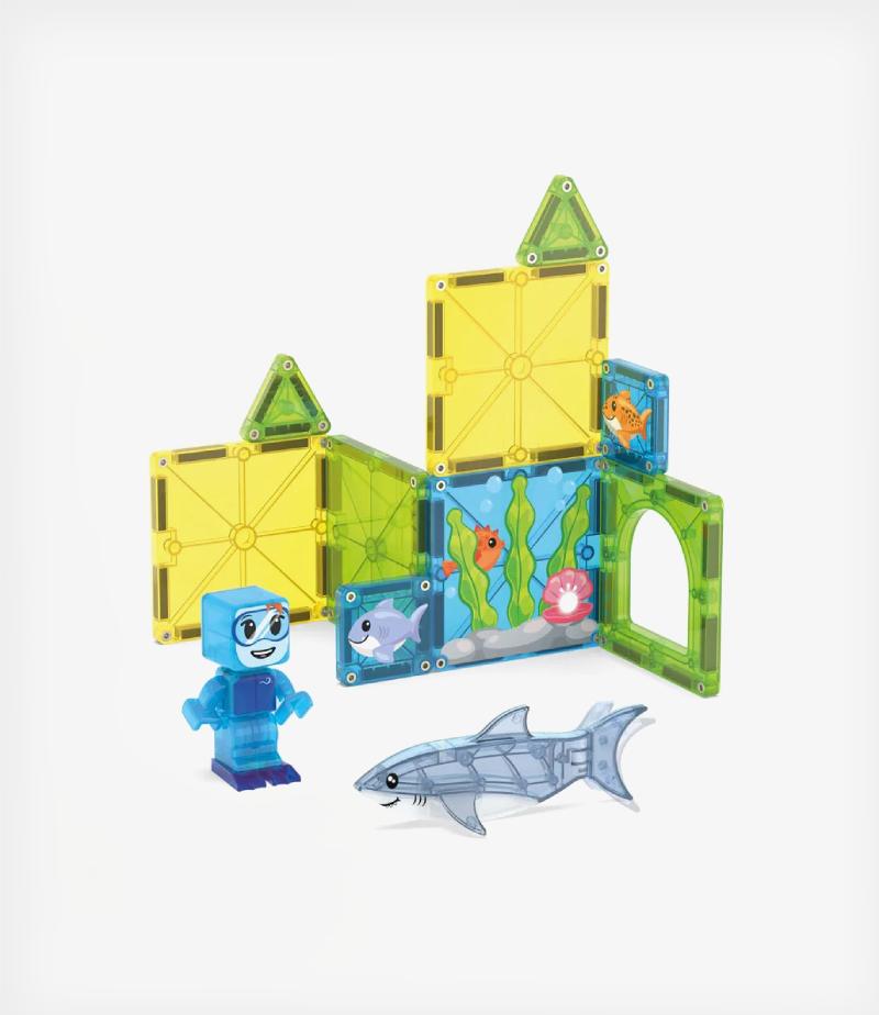 Magna-Tiles Shark Dive 13 Τεμάχια – Μαγνητικά Πλακίδια STEM με Καρχαρία (3+ ετών) - Image 4