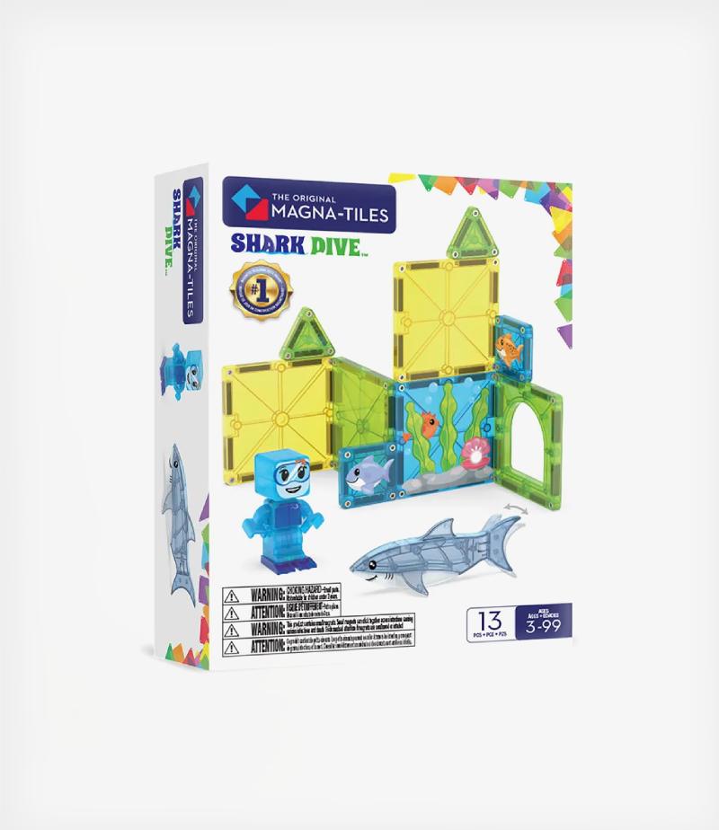 Magna-Tiles Shark Dive 13 Τεμάχια – Μαγνητικά Πλακίδια STEM με Καρχαρία (3+ ετών) - Image 2