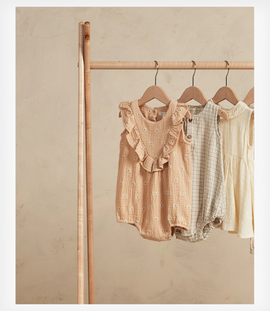 Rylee + Cru Φορμάκι Bubble Maisie Romper Daisy Embroidery Tiny Toes