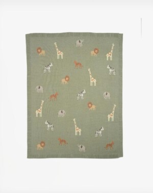 Mamas & Papas Βρεφική Πλεκτή Κουβέρτα 70x90 Safari Sage