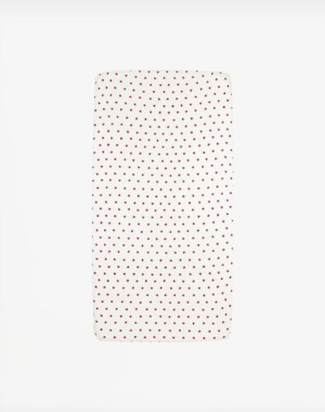 Meyco Σεντόνι με Λάστιχο Jersey Sweet Heart White/Red 70×140/150cm