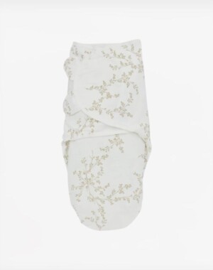 Meyco Υπνόσακος Βρεφικός Βαμβακερός Ιδανικός Για Φάσκιωμα 0-3 Μηνών Swaddle Branches Sand