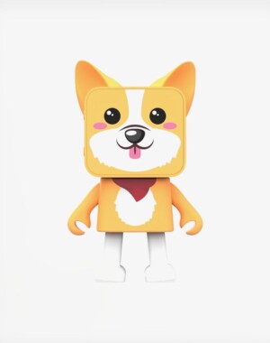 MOB Φορητό Ηχείο που Χορεύει με Bluetooth, Corgi Σκύλος