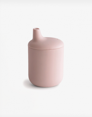 Mushie Εκπαιδευτικό Ποτήρι Σιλικόνης Blush