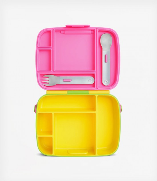 Munchkin Lunchbox Bento Box YellowPink Tiny Toes