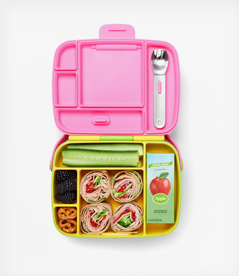 Munchkin Lunchbox Bento Box YellowPink Tiny Toes