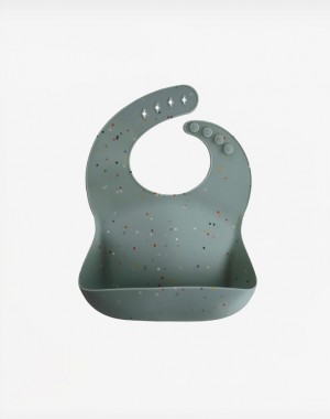 Mushie Σαλιάρα Σιλικόνης Cambridge Blue Confetti