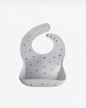 Mushie Σαλιάρα Σιλικόνης Letters White