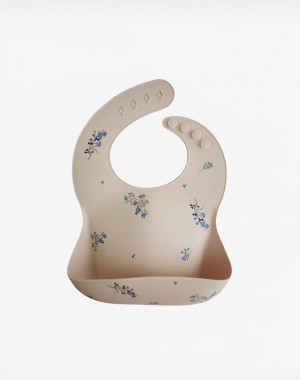 Mushie Σαλιάρα Σιλικόνης Lilac Flowers