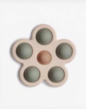 Mushie Flower Press Toy (Dried Thyme/Natural/Shifting Sand)