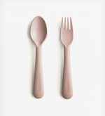 Mushie Σετ Κουτάλι & Πιρούνι Blush