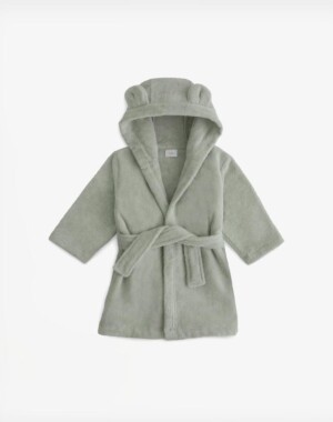 Mushie Παιδικό Μπουρνούζι με κουκούλα 2-4 ετών Moss