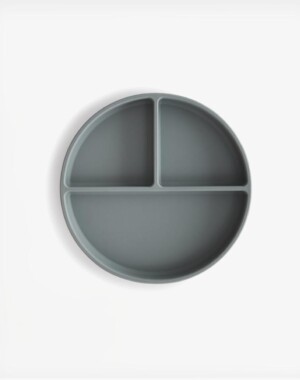 Mushie Πιάτο Σιλικόνης με Χωρίσματα & Αντιολισθητική Βάση Stone