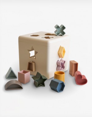 Mushie Παιχνίδι Ταξινόμησης Σχημάτων Shape Shorting Box