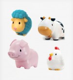 Munchkin Παιχνίδι Μπάνιου Μπουγελόφατσες Ζώα της Φάρμας 4τμχ