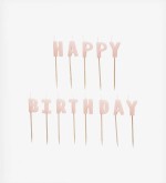 PartyDeco Κεράκια Γενεθλίων Happy Birthday Ροζ 2,5cm