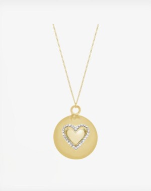 Proud Mama Μελωδικό Μενταγιόν Lilo Heart Gold