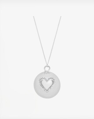 Proud Mama Μελωδικό Μενταγιόν Lilo Heart Silver