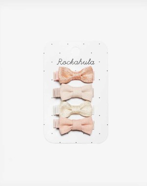Rockahula Kids Κλιπ μαλλιών Flora Linen Mini Bow Clips