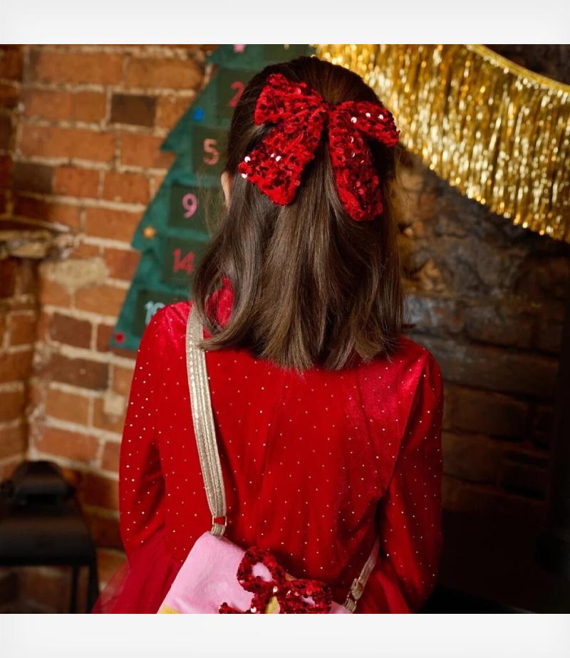 Rockahula Kids Κλιπ μαλλιών Sequin Velvet Bow - Image 3