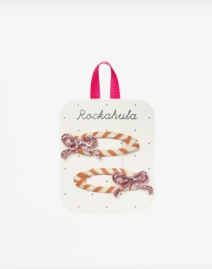 Rockahula Kids Κλιπ μαλλιών Stripy Glitter Bow