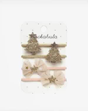 Rockahula Kids Λαστιχάκια Μαλλιών Magical Golden Christmas Tree