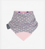 Σαλιάρα Cheeky Chompers και μασητικό Polka Pink