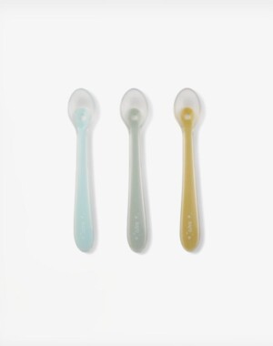 Saro Κουταλάκια Σιλικόνης για 4μ+ Σετ 3τμχ. Blue