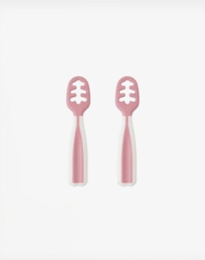 Kiokids Σετ 2 Κουταλάκια Αυτοσίτισης Ροζ 6+ μηνών